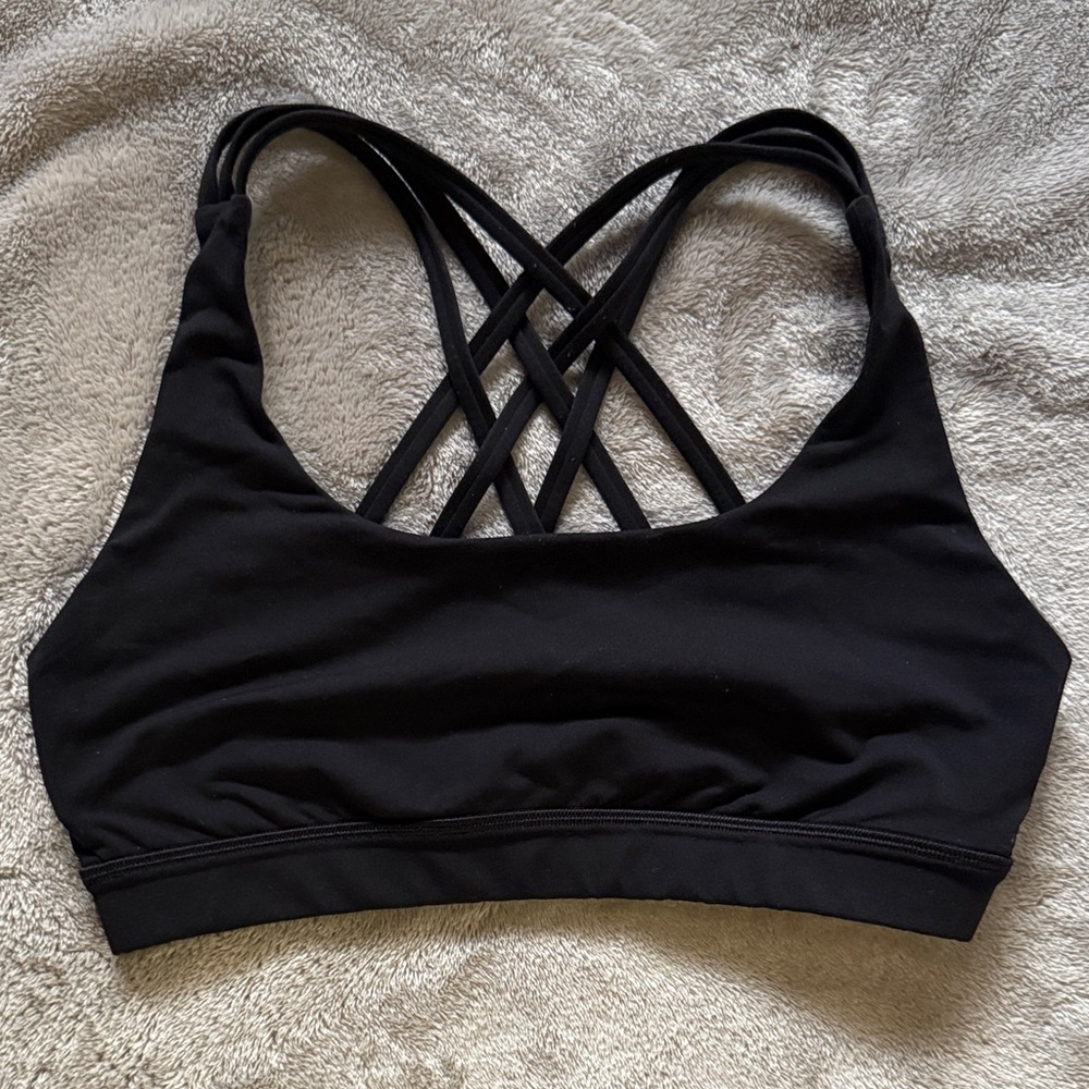 Lululemon Black Strappy Sports Bra